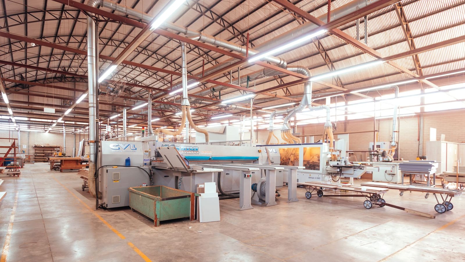 A modern industrial workshop interior